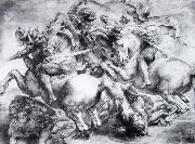 Leonardo  Da Vinci The Battle of Anghiari painting